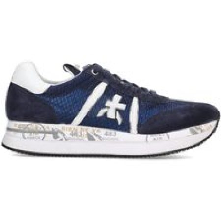 Premiata Low-Top Sneakers - Suede And Blue Fabric Conny Sneakers in blauw