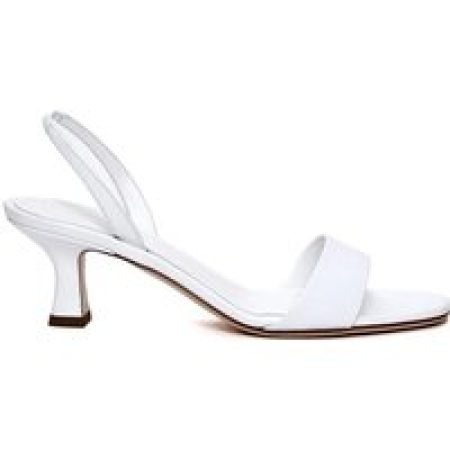 3Juin Sandalen - White Sandal With Strap Heel 55 Mm in wit