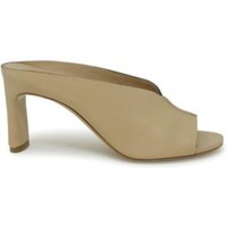 Roberto Del Carlo Sandalen - Beige Leather Sabot Sandals in bruin