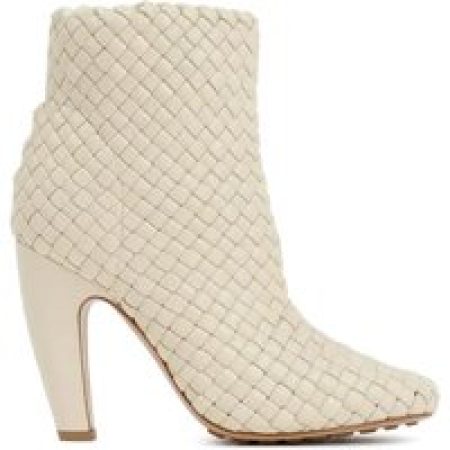 Bottega Veneta Boots & laarzen - Butter Mini Lido Weave Ankle Boots in beige