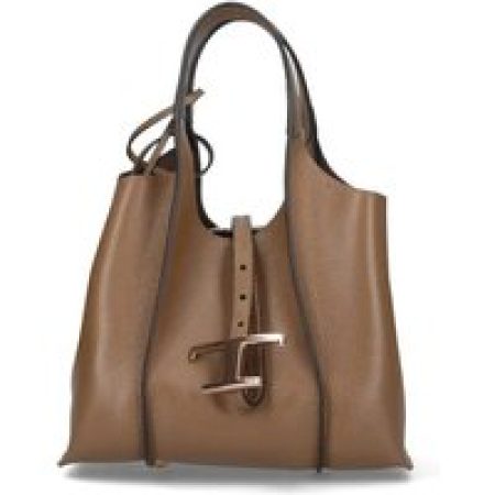 Tod's Hobo bags - Small Brown Pebbled Leather Shoulder Bag in bruin