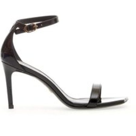 Stuart Weitzman Sandalen - Black Patent Sandal With 85 Mm Heel in zwart