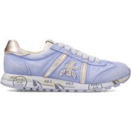 Premiata Low-Top Sneakers - Lucy Sneakers In Lilac Suede And Technical Fabric in blauw