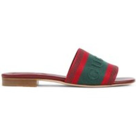 Gucci Sandalen - Open-Toe Red Leather Sandals in meerkleurig