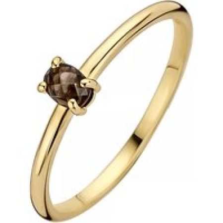 Blush Ringen - Ring 1204YSQ - Gold (14k) with Smokey Quartz in gold