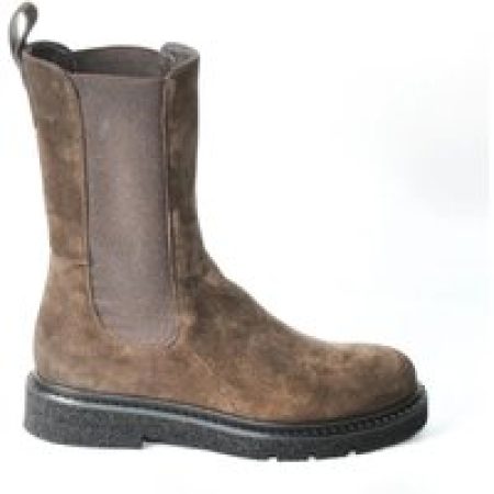 Guglielmo Rotta Boots - Ebony Suede Elasticated Ankle Boot in bruin