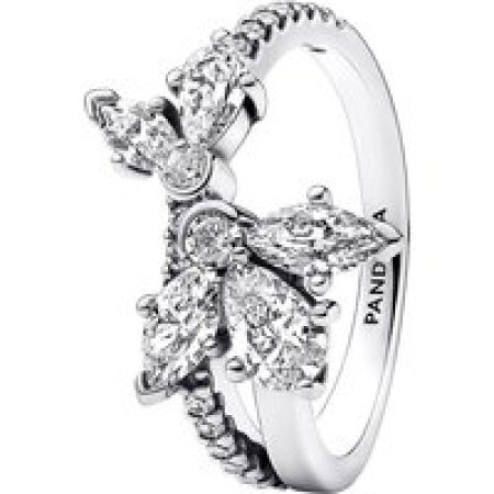 Pandora Ringen - Herbarium cluster sterling silver ring withcubic z in silver