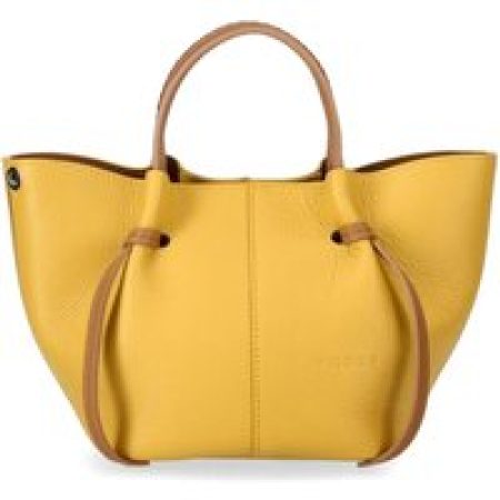 Plinio Visona' Shoppers & Totes - Handbag With Two Handles In Soft Unlined Pineapple in geel
