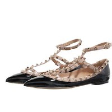 Valentino Garavani Loafers - Ballerina Rockstud in zwart