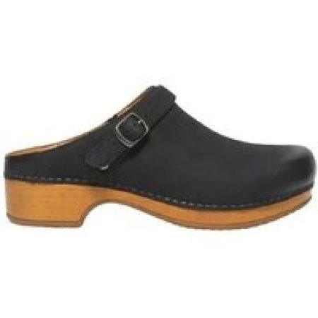Dansko Slippers & Mules - Berry Sabot In Black Nubuck in zwart
