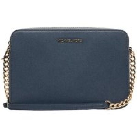 Michael Kors Hobo bags - Navy 'Jet Set' Leather Shoulder Bag in zwart