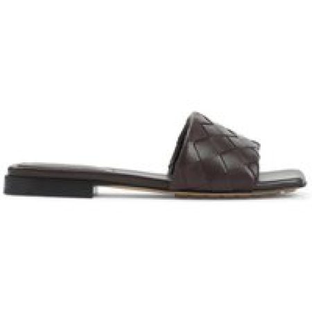 Bottega Veneta Sandalen - Woven Nappa Leather Sandals With Flat Sole in grijs