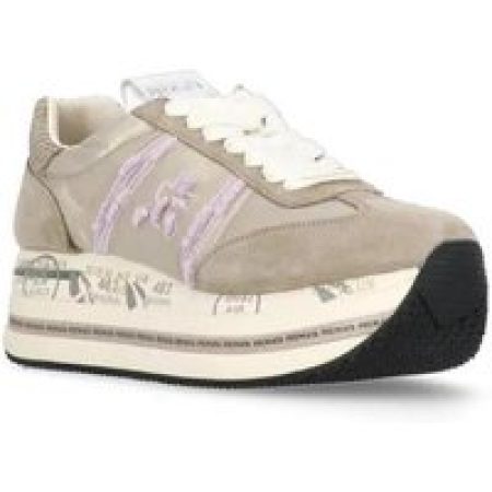 Premiata Sneakers - Ivory Tech Fabric And Suede Leather Sneakers in beige