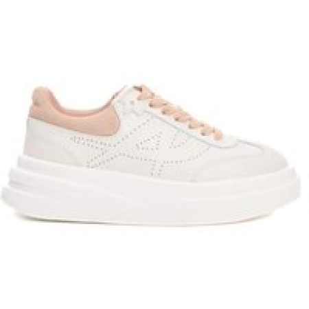 Ash Low-Top Sneakers - White Leather Sneakers With Beige Accents in wit