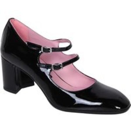 Carel Paris Hoge hakken - Black Almond Toe Pumps in zwart