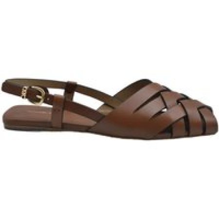 Michael Kors Sandalen - Brown Laced Shoes With Crisscross Straps in bruin