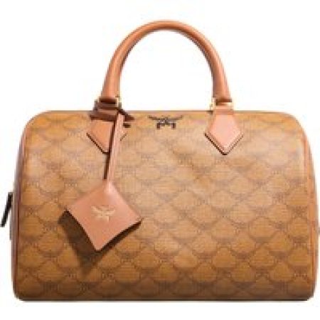 MCM Satchels - Ella Lts Boston Med in cognac