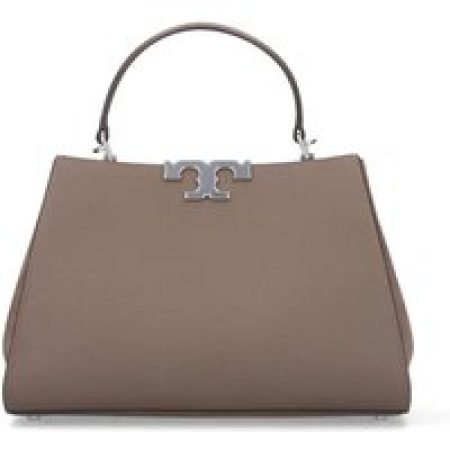Tory Burch Hobo bags - Spacious Pebbled Leather Handbag With Suede Accent in grijs