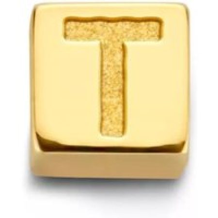 Isabel Bernard Charms - T Gold Le Carré Felie 14 Karat Cube Charm in gold