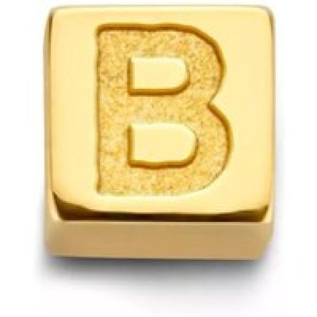 Isabel Bernard Charms - B Gold Le Carré Felie 14 Karat Cube Charm in gold