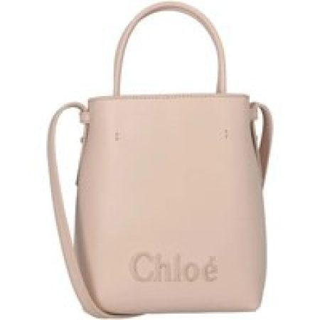 Chloé Shoppers & Totes - Sense Micro Tote Bag In Soft Leather Beige in roze