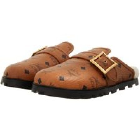 MCM Loafers - U Mcm l Vst Flat Mules in cognac