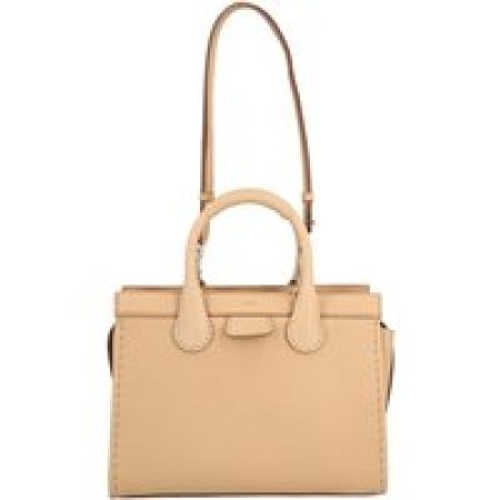 Chloé Shoppers & Totes - Edith Medium Zip Tote Bag Beige in bruin