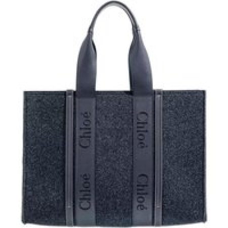 Chloé Shoppers - Large Woody Shopper Leather in blauw
