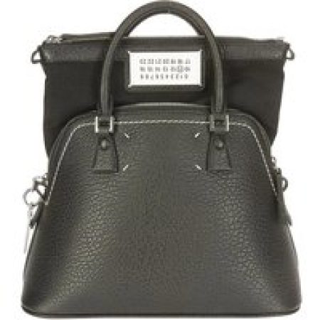 Maison Margiela Hobo bags - Black Leather Shoulder Bag in zwart