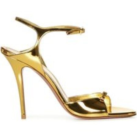 Amina Muaddi Sandalen - Golden Sandals With 105Mm Heel And Elegant Buckles in goud