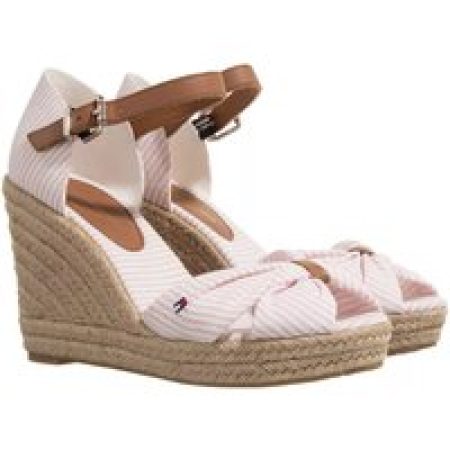 Tommy Hilfiger Espadrilles - Basic Seersucker High Wedge in poeder roze