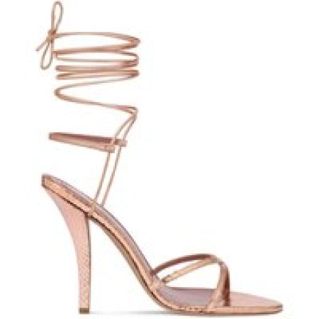 Paris Texas Sandalen - Gold Calfskin Sandals With Stiletto Heel in goud