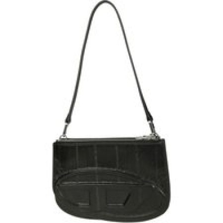 Diesel Hobo bags - Shoulder Bag With Large Letter Logo in zwart