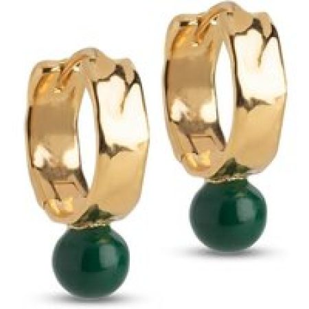 ENAMEL Copenhagen Oorbellen - Enamel Copenhagen 925 Sterling Silver Earrings wit in gold