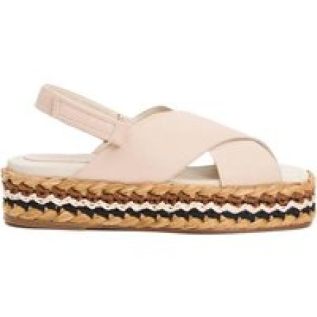 Paloma Barceló Sandalen - Beige Leather Braided Rope Wedge Sandal in beige