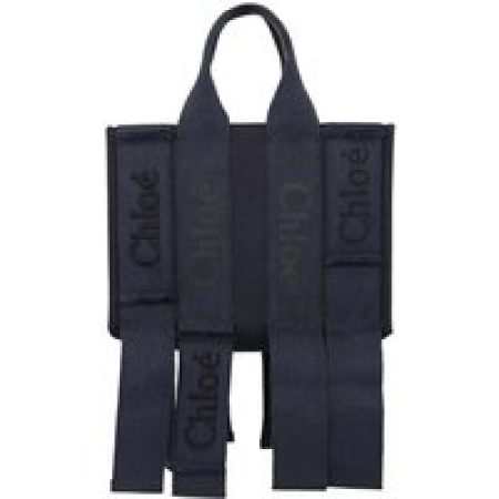 Chloé Shoppers & Totes - Small Woody Tote Bag Blue in blauw