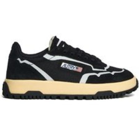 Autry Low-Top Sneakers - Low-Top Sneakers With Textured Finish And Chunky S in zwart