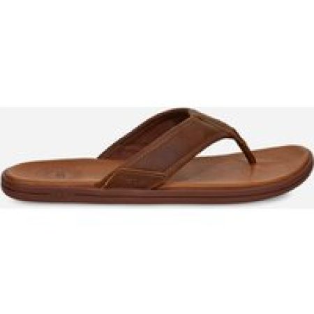 UGG® Seaside Leather-teenslipper voor heren  in Brown