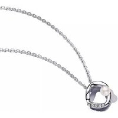 Pandora Kettingen - Sterling silver collier with treated freshwater cu in white