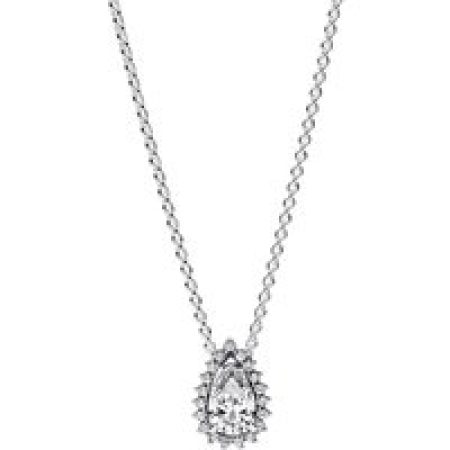 Pandora Kettingen - Sterling silver necklace withcubic zirconia in silver