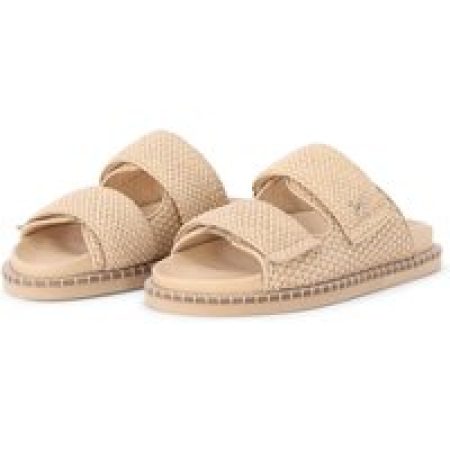 Patrizia Pepe Low-Top Sneakers - Geflochtene Sandalen aus Leder in beige