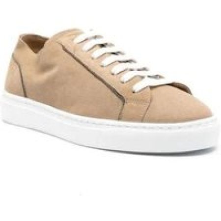 Doucal's Low-Top Sneakers - Monili Chain-Detail Suede Sneakers in bruin