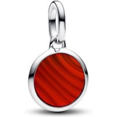 Pandora Charms - Red Engravable Mini Medallion Charm in red