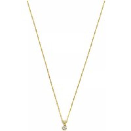 Isabel Bernard Kettingen - De la Paix Emily 14 karat necklace  diamond 0.05 in gold