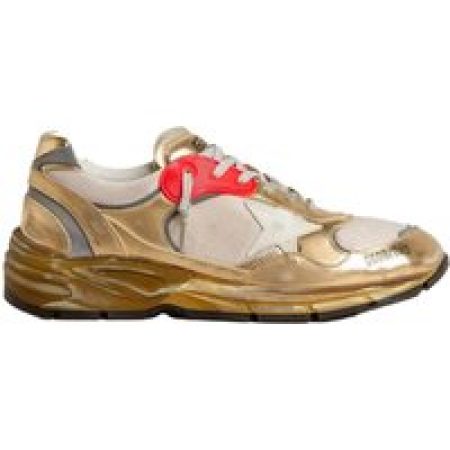 Golden Goose Low-Top Sneakers - Dames Running Dad Sneaker Metallic in groen