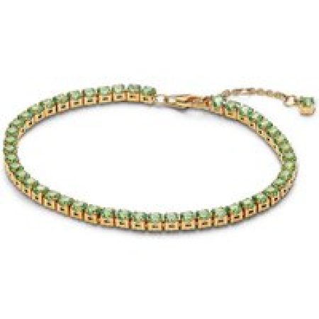 Pandora Armbanden - Sparkling Green Tennis Bracelet in gold