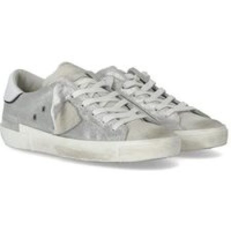 Philippe Model Low-Top Sneakers - Prsx Low Metal Silver Sneaker in wit