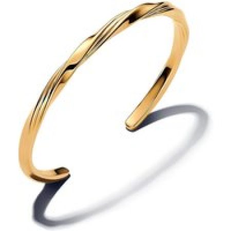 Pandora Armbanden - Twisted Open Bangle in gold