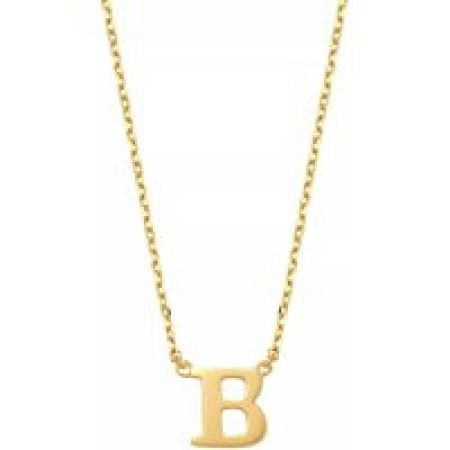 Isabel Bernard Kettingen - Le Marais Chloé 14 Karat Initial Necklace Letter B in gold