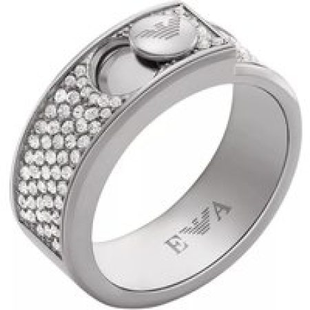 Emporio Armani Ringen - Emporio Armani Stainless Steel with Crystals Sette in silver